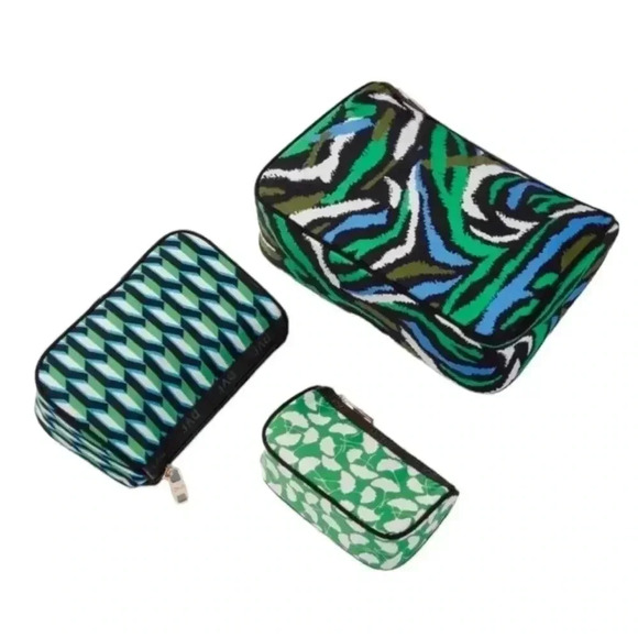 NWT DVF for Target 3 Pack Travel Pouches Disco Zebra, Arrow Geo, Ginkgo - Picture 6 of 7